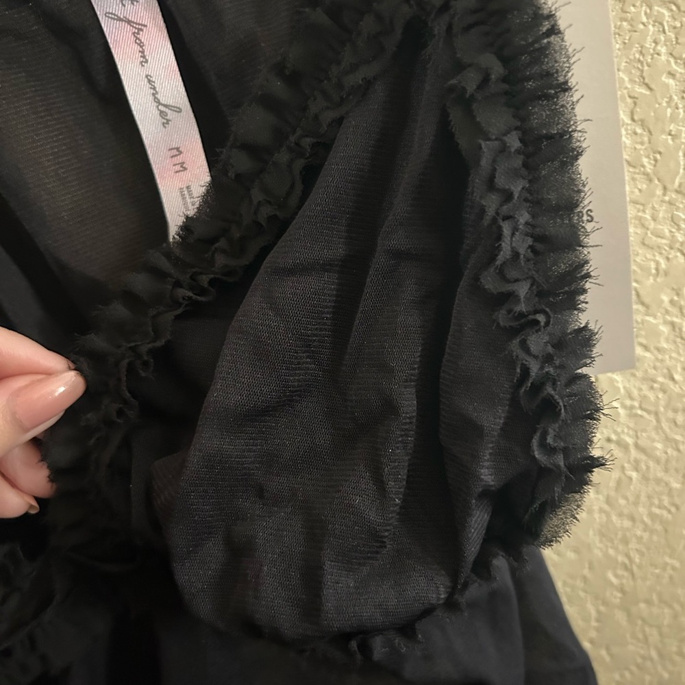 Out from under Black Ruffled Top - Picture 4 of 4